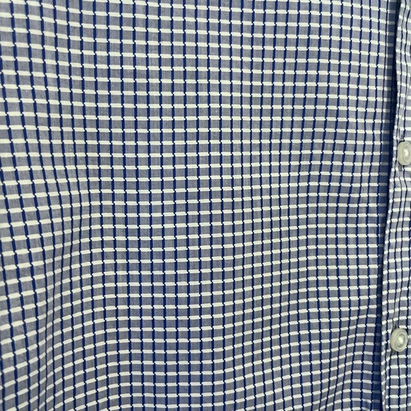 HUGO BOSS Regular Blue Check Shirt Casual Formal Men Size L Preppy - Picture 3 of 5